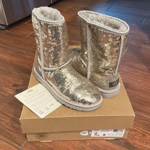 Silver Sequin Uggs